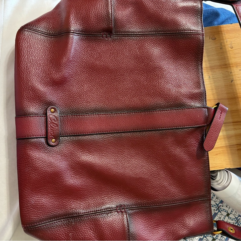 Elegant Burgundy Leather womens Bag